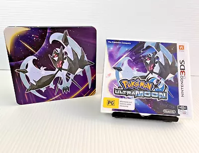 Pokémon Ultra Moon & Steel Book Case Nintendo 3DS Pokemon Game CIB AUS PAL Cart • $129