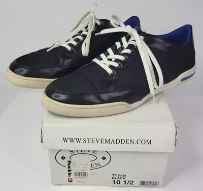 Steve Madden Tywin Black Casual Lace Up Low Top Men's Sneakers SZ 10.5 • $38.98