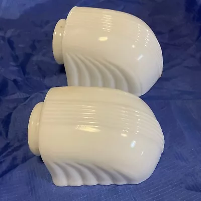 Vintage Pair Of Milk Glass Wall Sconce  Shades • $50