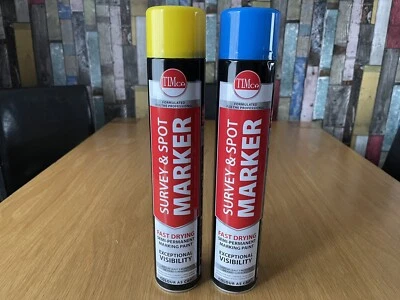 £7.99 • Buy TIMco Premium Trade Line, Yellow Survey & Spot Marker Paint Spray 750ml