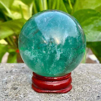 181G Natural Fluorite Quartz Sphere Crystal Energy Ball Reiki Healing Gem • $0.99