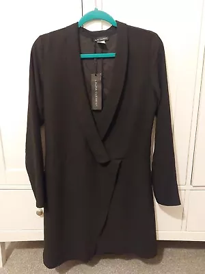 Laura Clement Size 10 Black Long Sleeved Dress Length 34 Inch New With Tags • £2.50