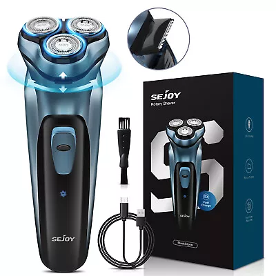 SEJOY 3D Men's Electric Shaver Rotary Razor With Pop-Trimmer Rechargeable Gifts • $14.99