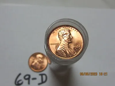 1969 D Lincoln Cent Roll Unc. • $10.95