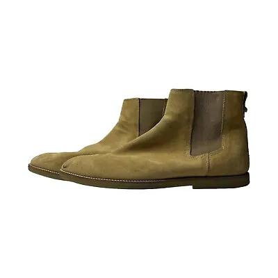 Zara Men Suede Chelsea Ankle Boots Tan Beige Khaki Shoes Euro 43 US 10 • $32.99