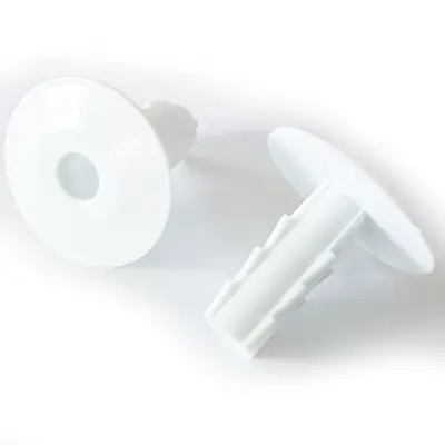 £2.90 • Buy 2 X Wall Hole Cable Tidy Grommets/Covers/Plugs WHITE Plastic (For 10mm/1cm Hole)