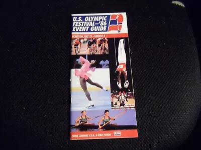 1986 U.S. Olympic Event Guide Houston Exxon Mobil Advertising And Map! • $4