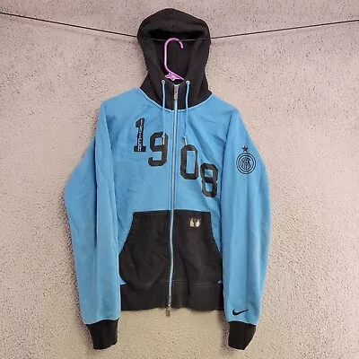$34.97 • Buy Inter Milan FC Jacket Mens M Medium Blue Nike Internazionale Full Zip Hooded