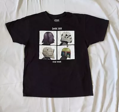 Star Wars Mad Engine Men's Short Sleeve Black Dark Side Graphic T Shirt Large • $19.99