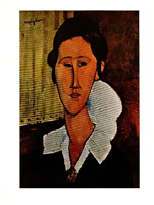 1970 Vintage Amedeo MODIGLIANI  PORTRAIT OF ANNA  Full COLOR Offset Lithograph • $7.20