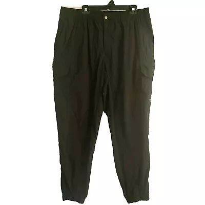 The North Face Pants Mens XXL Black Cargo Pocket Drawstring Cotton Nylon Outdoor • $25.95