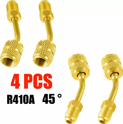 4PCS 45 Degree R410A Adapter 5/16 Inch Female Couplers To 1/4 Inch Male Flare • $12.19