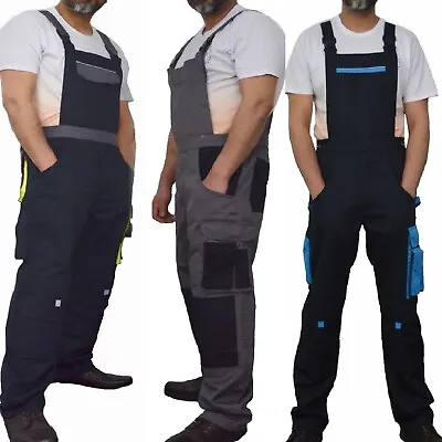 £24.99 • Buy Bib And Brace Overalls Heavy Duty Work Trousers Dungarees Knee Pad Pockets UK