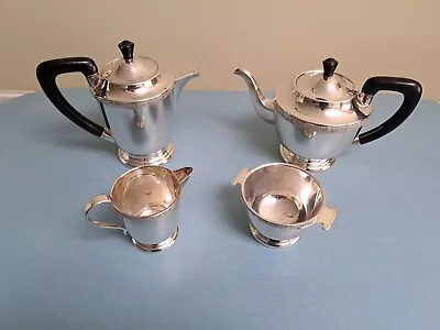 Lindisfarne Pattern 4 Piece Silver Plated Tea Service Set - Viners - Vintage • £47.50