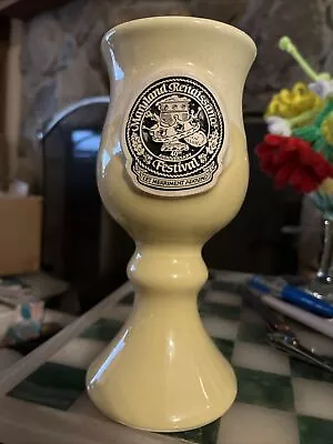 2016 40th Maryland Renaissance Festival Yellow Beer Wine Chalice Pottery 7  • $9.99