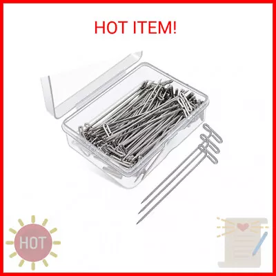 100 Pack Wig T-Pins 2 Inch Stainless Steel Wig Pins For Wigs Foam Head T Pins F • $9