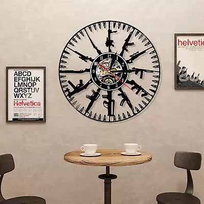 Bullet Time Wall Clock Vinyl Music Record Wall-Mounted Clock For Home Decor Gift • $28