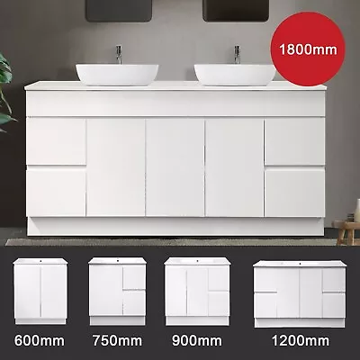 Bathroom Vanity Cabinet 600 750 900 1200 1500 1800mm Finger Floor Free Standing  • $478