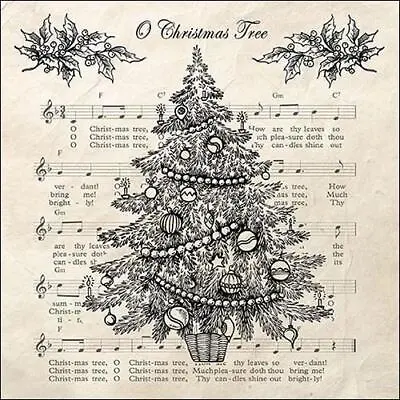 £1.30 • Buy 4 Individual Christmas Tree & Music Note Decoupage Napkins, Crafting,Mixed Media