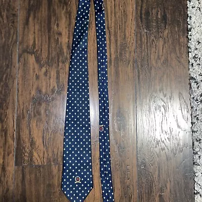 Vtg Tommy Hilfiger Silk Tie Blue Silver Stars Necktie • $18.99