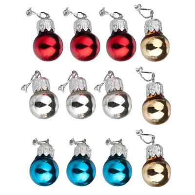 Dollhouse Miniature Christmas Tree Ornament Balls With Silver Tops By Houseworks • $10.99