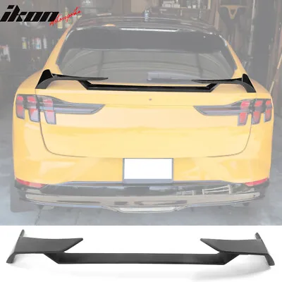 Fits 21-23 Ford Mustang Mach-E 3PCS Rear Trunk Spoiler Wing Lip ABS Matte Black • $74.99