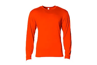 A4 N3029 Mens Long Sleeve Performance Moisture Wicking Softek Cool T-Shirt • $13.91