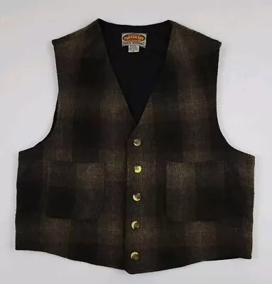 Vintage Paragraff Co Wool Blend Plaid Pattern Lined Button Vest Vtg USA Outdoor  • $36.99