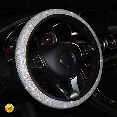 15   Car Steering Wheel Crystal Cover Diamond Sparkled Bling Fashion Protector & • $8.69