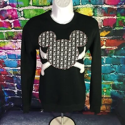 Mickey Mouse Skull & Crossbones Appliqué Sweatshirt Women’s L • $10