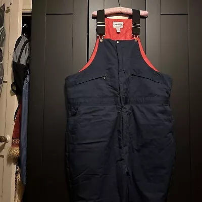 SteelGuard By Aramark Bib Overalls Insulated Canvas 4XL Style 328 NAVY Blue • $45