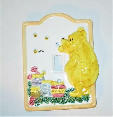 Charpente Michel & Co Classic Pooh Ceramic Light Switch Plate In Orig. Box • $15