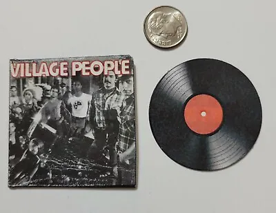 Miniature Record Vinyl Album  2   1/6 Rapper Hip Hop Village People  80s Music • $4.99