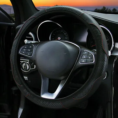 Leather Steering Wheel Cover Anti-slip Protector Cover For Car Auto Accessories • $13.19