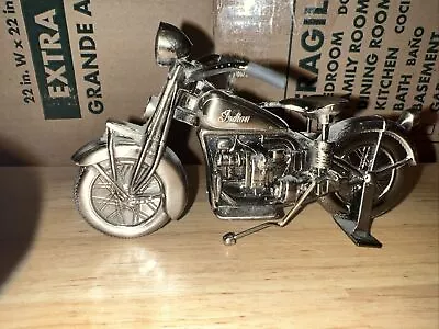 Pewter Indian Motorcycle Indian Vintage Flames Metal Statue Figurine • $9.99