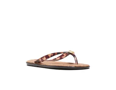 NEW Women MICHAEL Michael Kors Jet Set Jelly Flip Flop Sandals Tortoise 68 • $35.99