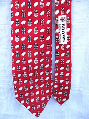 Vineyard Vines Custom Brown University Rugby And Doors Logo Silk Tie NEW No Tag • $45