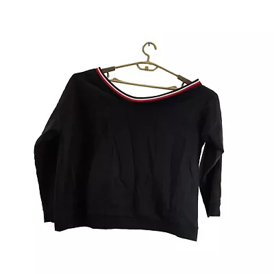 Pink Clove Womens Jumper Black Off The Shoulder Long Sleeve Size 20  • £12.99