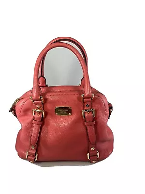 Michael Kors MD Bedford Bowling Leather Satchel Watermelon Color Handbag • $145