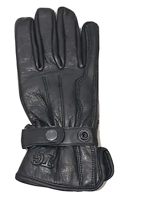 TG Motorcycle / Motorbike /Scooter Cowhide Leather  Gloves Black Colour S -XXL • £8.99