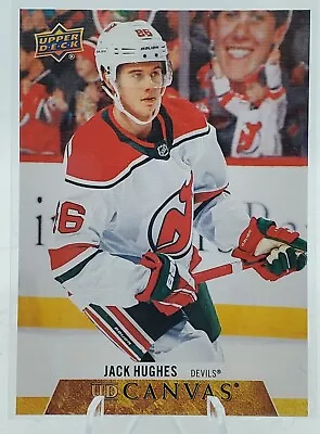 Jack Hughes 2020-21 Upper Deck Series 1 2nd Year UD Canvas #C49 Devils • $3.85