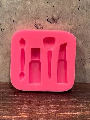 Silicone Lipstick And Make Up Brushes Resin Mold For DIY Craft Coaster Soap • $6.95