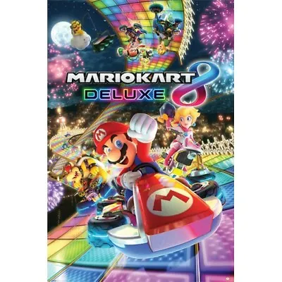 MARIO CART 8 DELUXE - VIDEO GAME POSTER 24x36 - 3618 • $11.88