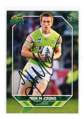 $0.99 • Buy ✺Signed✺ 2011 Select Champions Josh McCrone (Raiders) Signed NRL Card