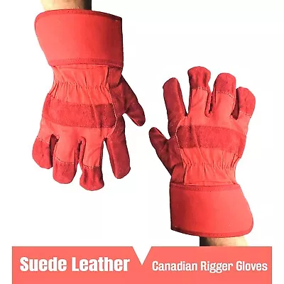 Suede Leather Rigger Gloves Large Special Canadian Heavy Duty Rigger Gloves - XL • £2.84