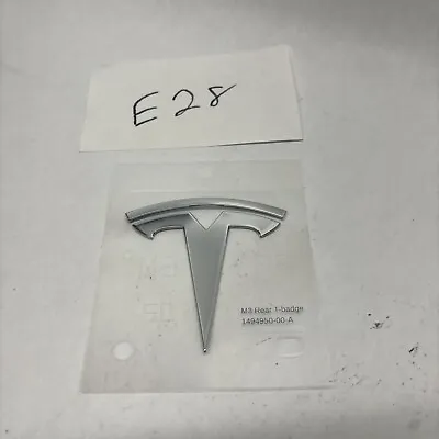 NEW Genuine Tesla Model 3 Rear T-Badge Chrome 1494950-00-A (SHIPS FREE!) • $27