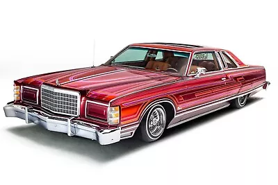 1976 Ford LTD Coupe Low Rider | POSTER 24 X 36 INCH | Vintage Classic • $23.99