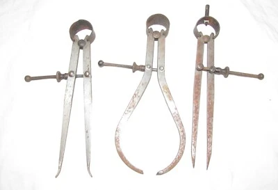 3 Old Spring Calipers Engineer Caliper Vintage Tools • £3.48