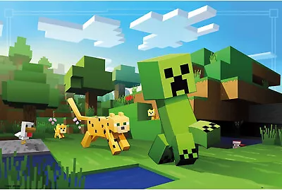 Minecraft Ocelot Chase Maxi Poster 61x91.5cm / 24x36  170g/m² - GB Eye • £8