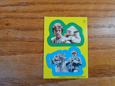 1980 Star Wars Empire Strikes Back Series Sticker #25 Luke &Yoda Han On Taun • $6.50